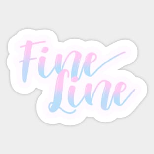 Fine Line illustrative piece Sticker